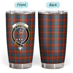 Clan Fraser (of Lovat) Ancient Tartan Crest Tumbler XJ30 Clan Fraser Tartan Today   