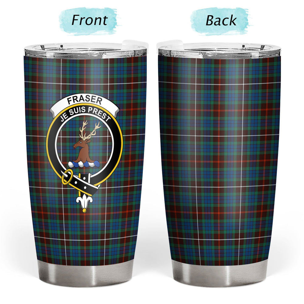Clan Fraser (of Lovat) Hunting Ancient Tartan Crest Tumbler HS14 Clan Fraser Tartan Today   