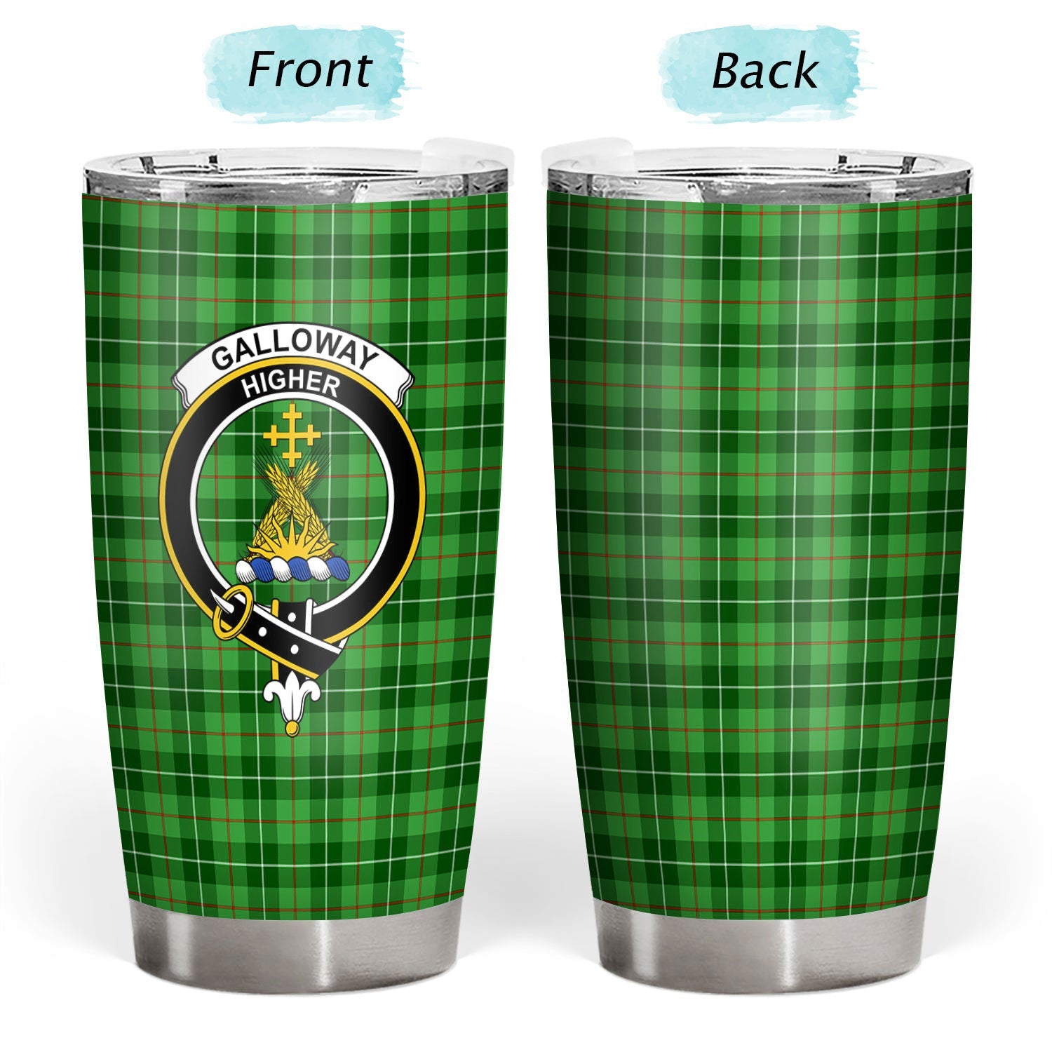 Clan Galloway District Tartan Crest Tumbler ZQ43 Clan Galloway Tartan Today   