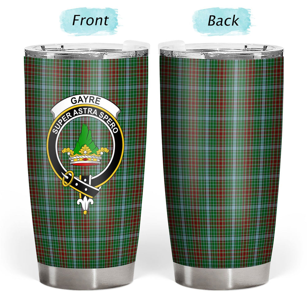 Clan Gayre Tartan Crest Tumbler CS46 Clan Gayre Tartan Today   
