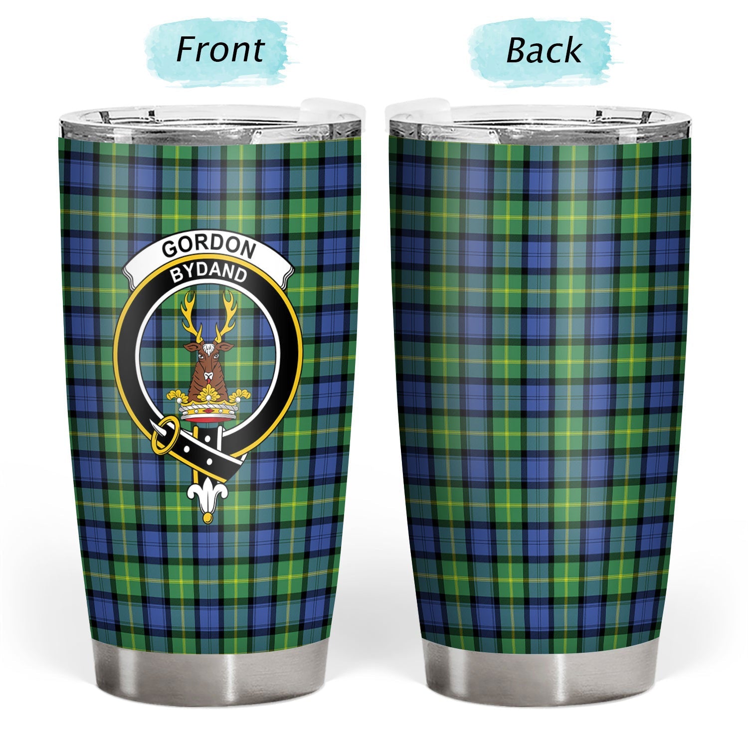 Clan Gordon Old Ancient Tartan Crest Tumbler VC10 Clan Gordon Tartan Today   