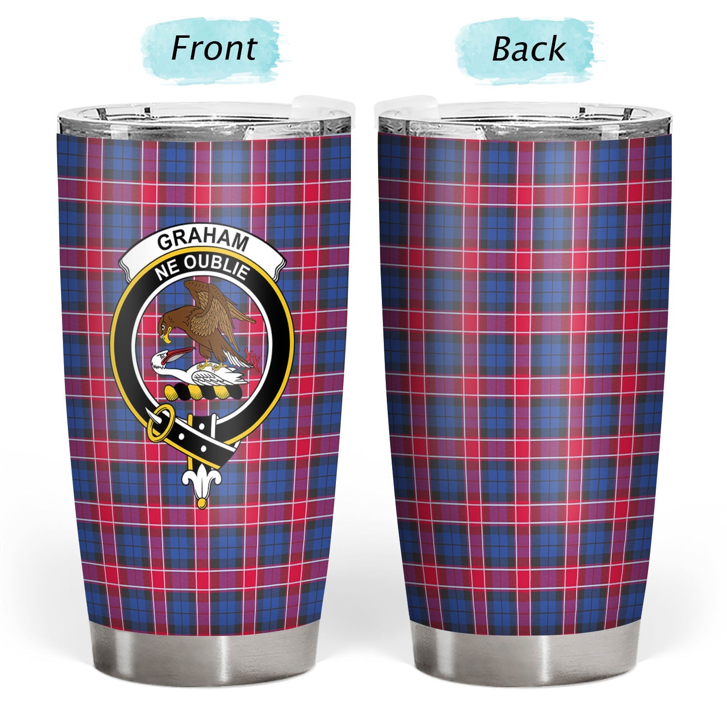 Clan Graham of Menteith Red Tartan Crest Tumbler FB90 Clan Graham Tartan Today   