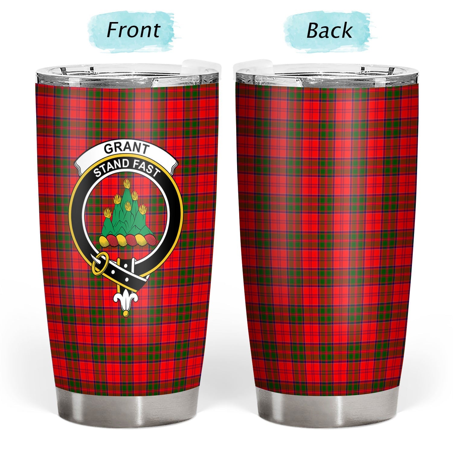 Clan Grant Modern Tartan Crest Tumbler GR32 Clan Grant Tartan Today   