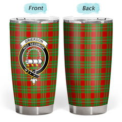 Clan Grierson Tartan Crest Tumbler SI24 Clan Grierson Tartan Today   