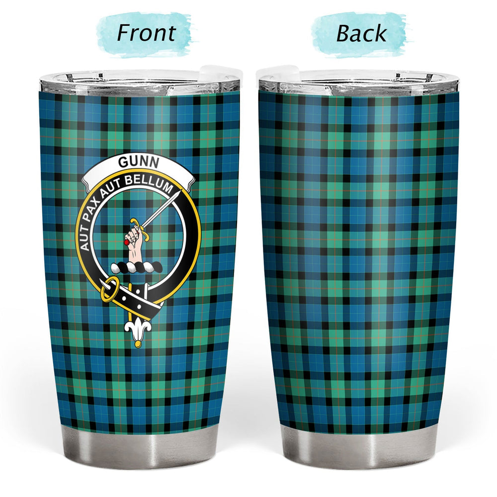 Clan Gunn Ancient Tartan Crest Tumbler GZ87 Clan Gunn Tartan Today   