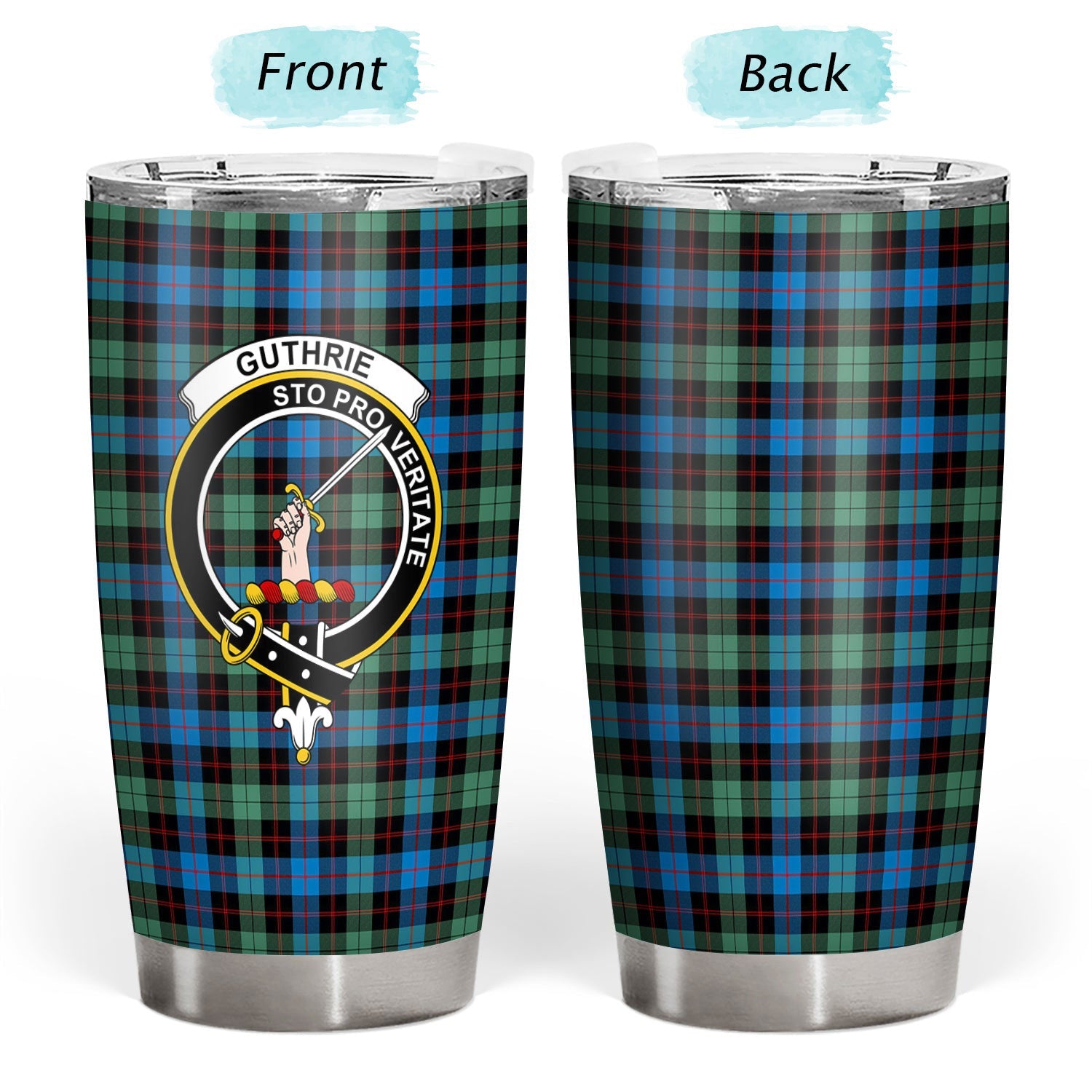 Clan Guthrie Ancient Tartan Crest Tumbler MS69 Clan Guthrie Tartan Today   