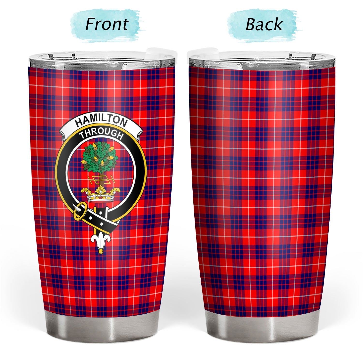 Clan Hamilton Modern Tartan Crest Tumbler NS89 Clan Hamilton Tartan Today   