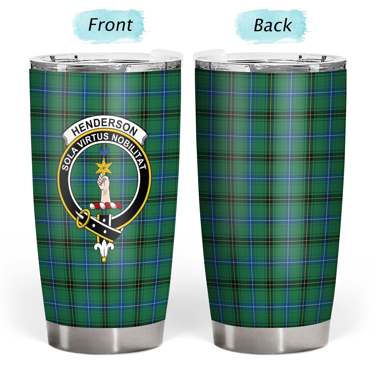 Clan Henderson Ancient Tartan Crest Tumbler MR11 Clan Henderson Tartan Today   