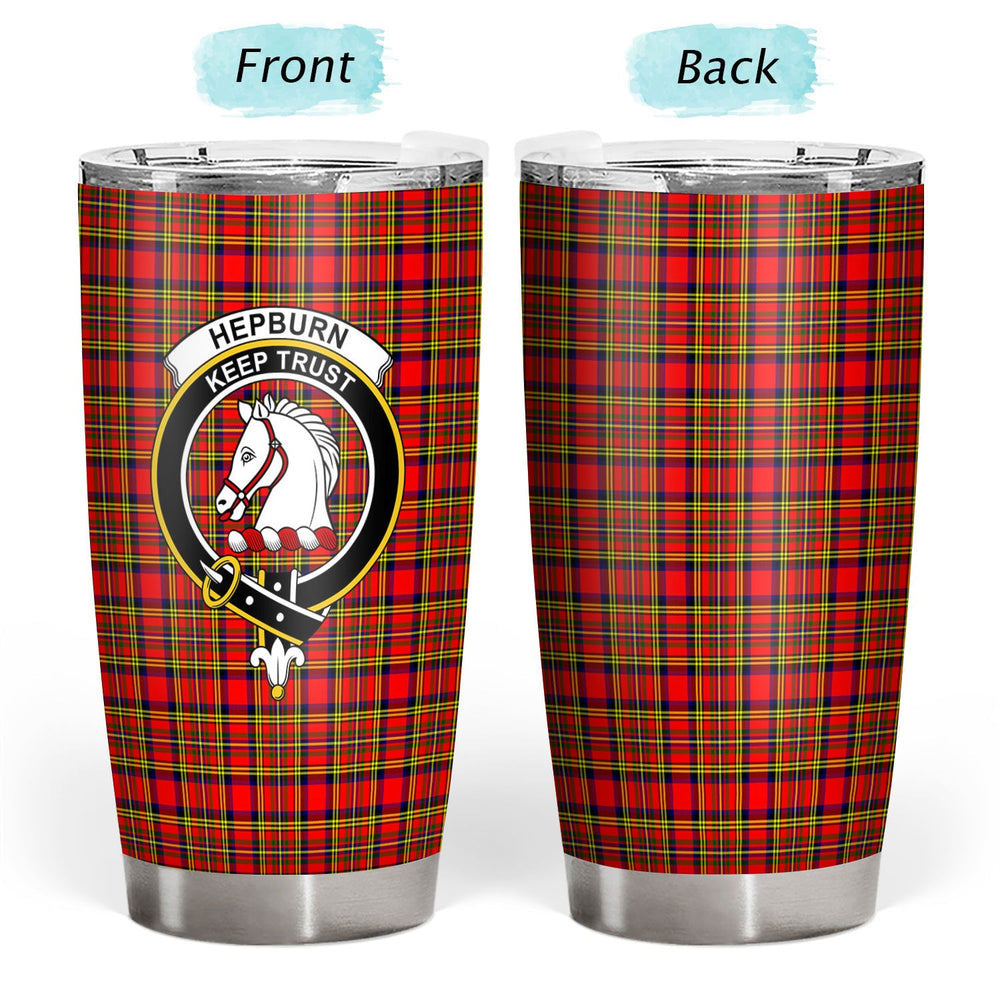 Clan Hepburn Tartan Crest Tumbler GN11 Clan Hepburn Tartan Today   