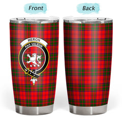 Clan Heron Tartan Crest Tumbler OZ41 Clan Heron Tartan Today   