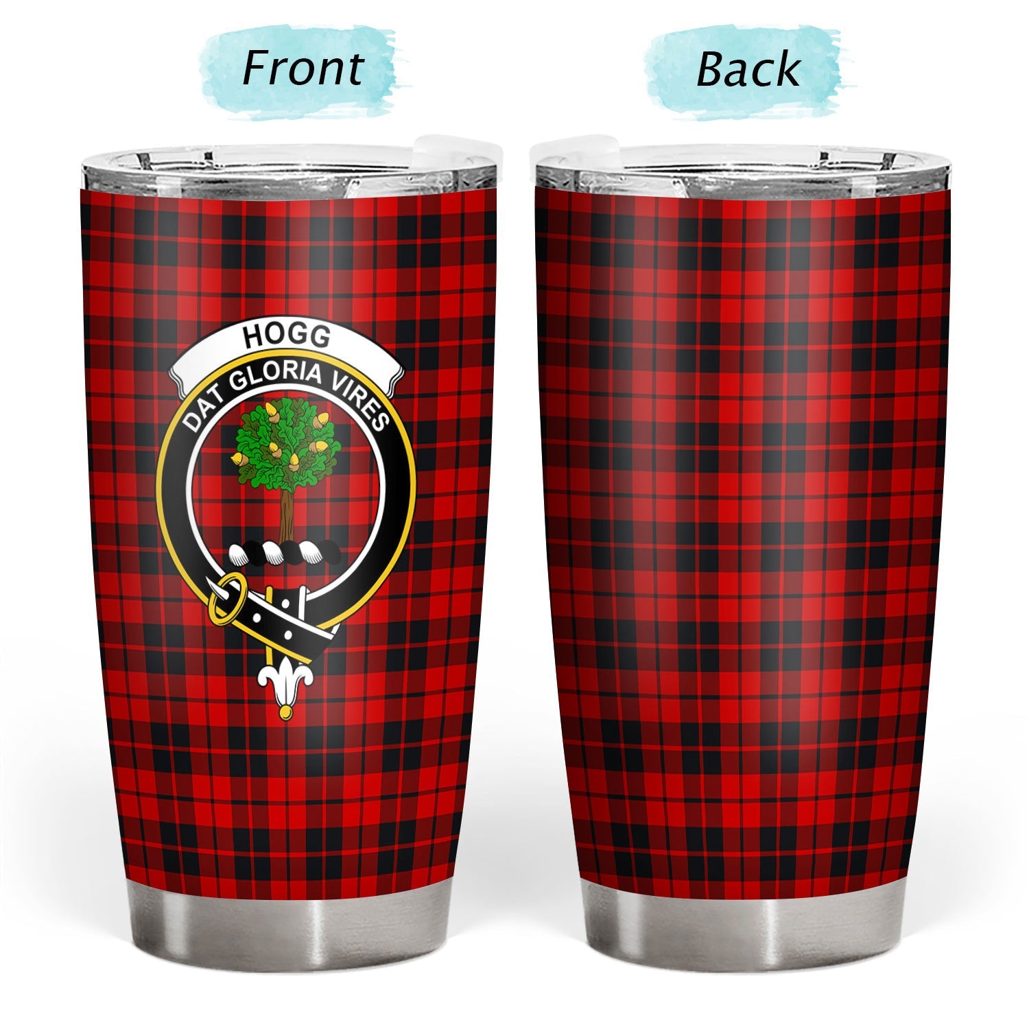 Clan Hogg Tartan Crest Tumbler AN17 Clan Hogg Tartan Today   