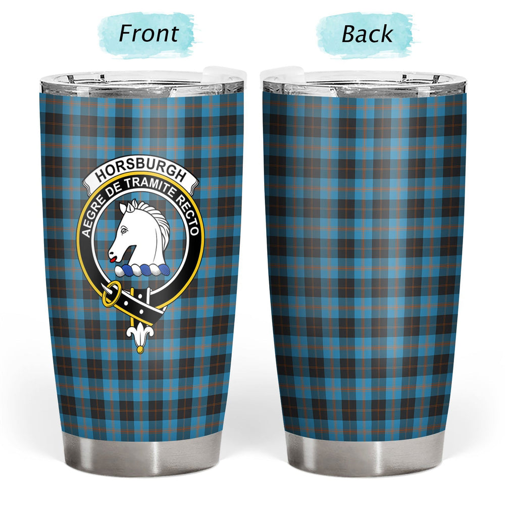 Clan Horsburgh Tartan Crest Tumbler JO28 Clan Horsburgh Tartan Today   