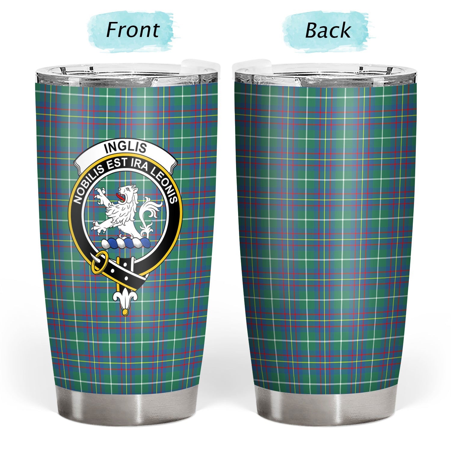 Clan Inglis Ancient Tartan Crest Tumbler RE10 Clan Inglis Tartan Today   