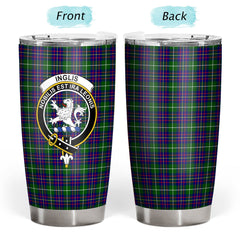 Clan Inglis Modern Tartan Crest Tumbler LN15 Clan Inglis Tartan Today   