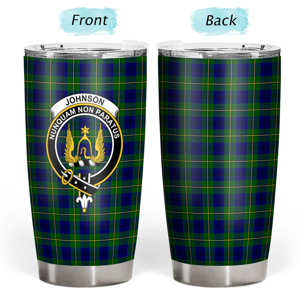 Clan Johnson Modern Tartan Crest Tumbler JX21 Clan Hall Tartan Today   