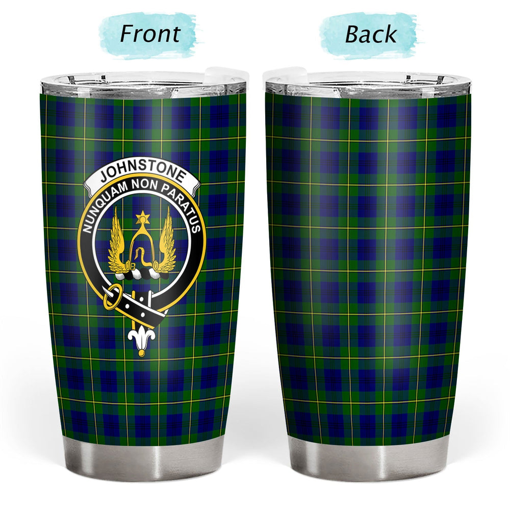 Clan Johnstone Modern Tartan Crest Tumbler WQ37 Clan Johnstone Tartan Today   