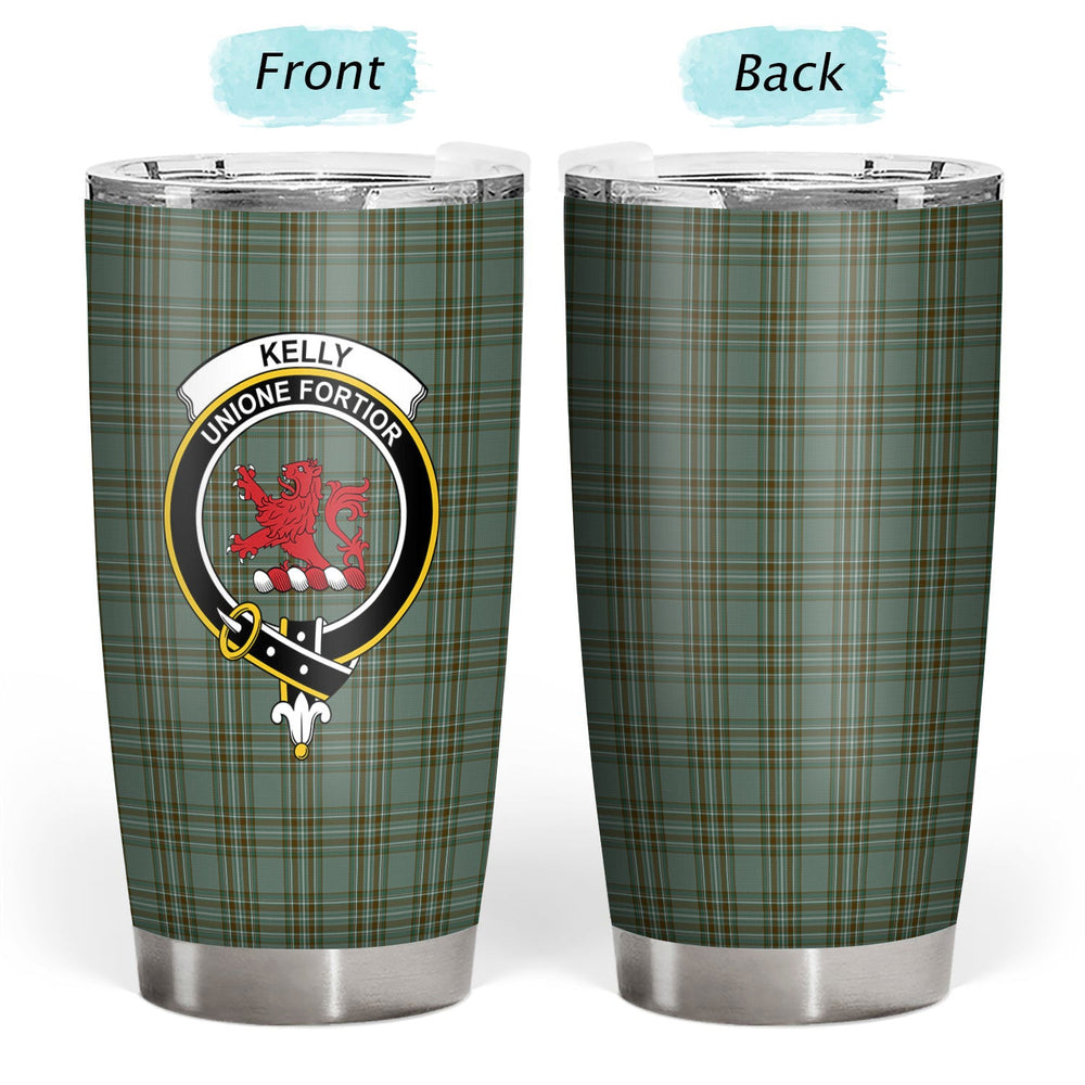 Clan Kelly Dress Tartan Crest Tumbler FH82 Clan Kelly Tartan Today   