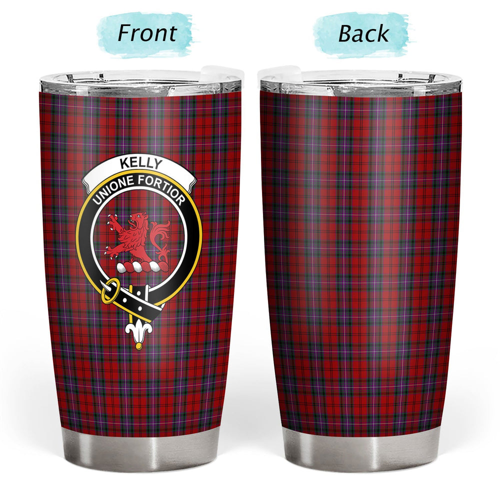 Clan Kelly of Sleat Red Tartan Crest Tumbler BB93 Clan Kelly Tartan Today   