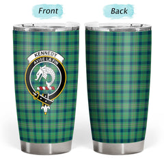 Clan Kennedy Ancient Tartan Crest Tumbler HM35 Clan Kennedy Tartan Today   