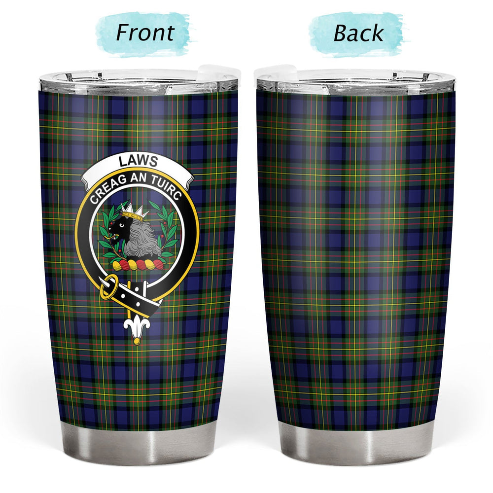 Clan Laws Tartan Crest Tumbler IC82 Clan Hall Tartan Today   