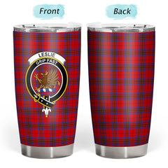 Clan Leslie Modern Tartan Crest Tumbler RN65 Clan Leslie Tartan Today   