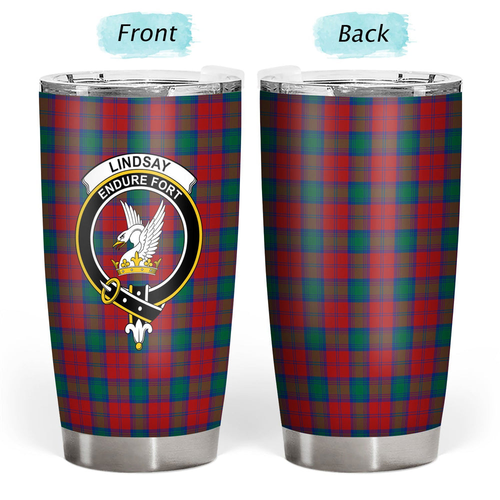 Clan Lindsay Modern Tartan Crest Tumbler KR32 Clan Lindsay Tartan Today   