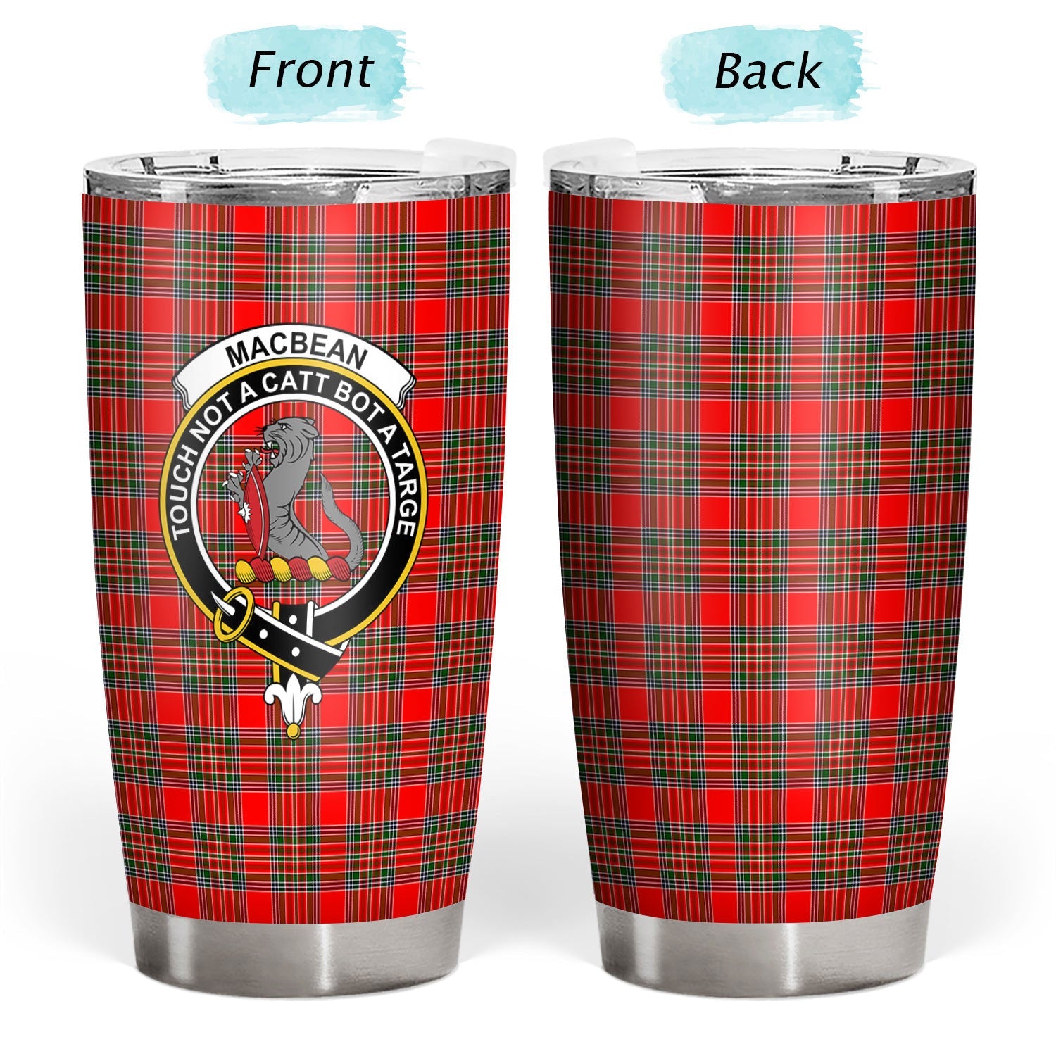 Clan MacBean Tartan Crest Tumbler WL16 Clan MacBean Tartan Today   