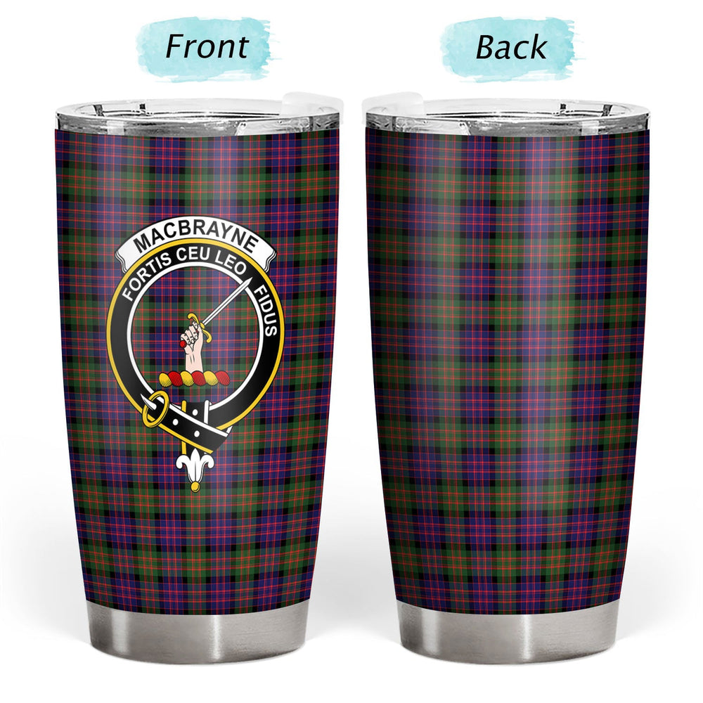 Clan MacBrayne Tartan Crest Tumbler OP81 Clan Hall Tartan Today   