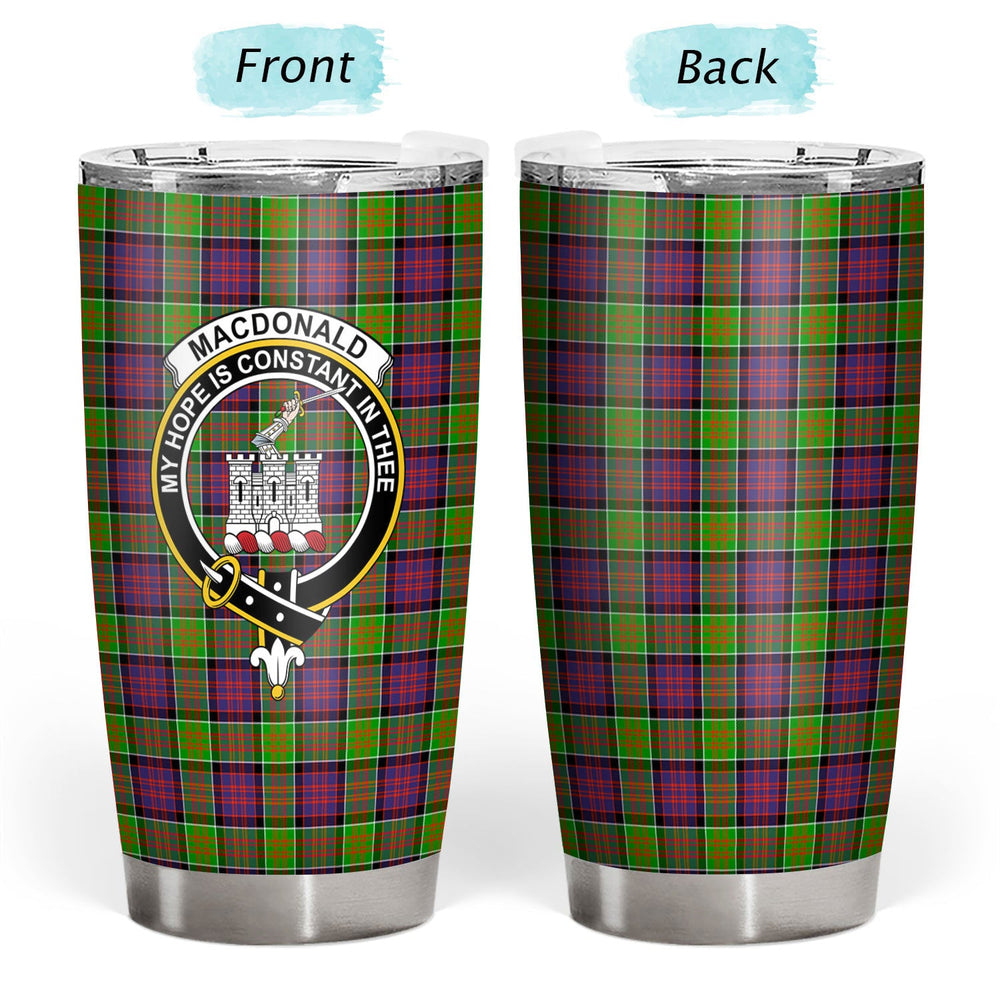 Clan MacDonald (Ranald) Tartan Crest Tumbler BG22 Clan MacDonald Tartan Today   