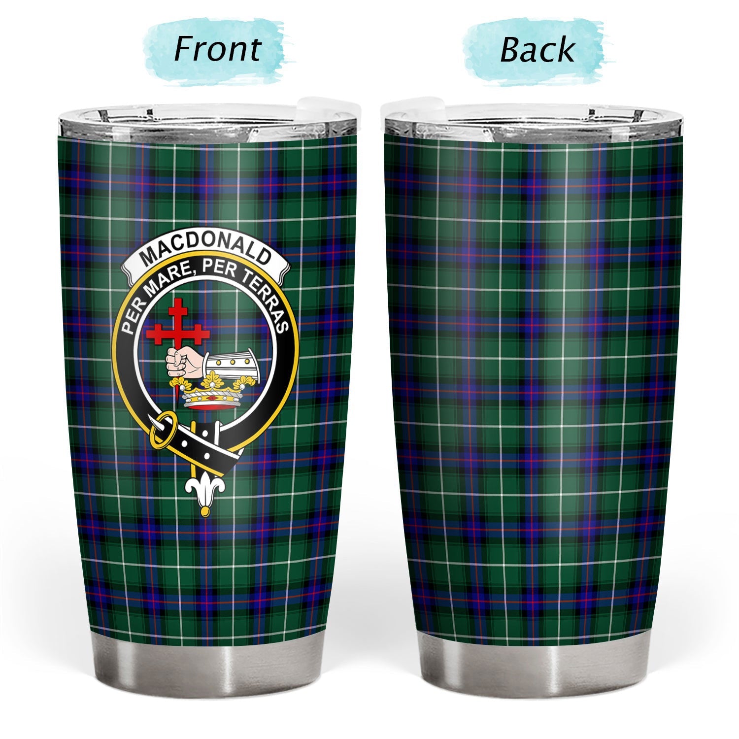 Clan MacDonald of the Isles Hunting Modern Tartan Crest Tumbler TU46 Clan MacDonald Tartan Today   