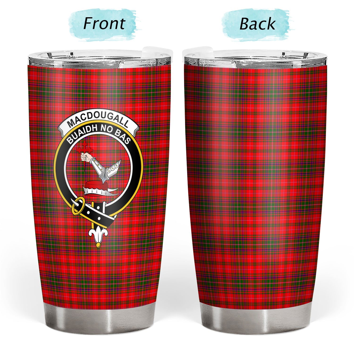 Clan MacDougall Modern Tartan Crest Tumbler VW64 Clan MacDougall Tartan Today   