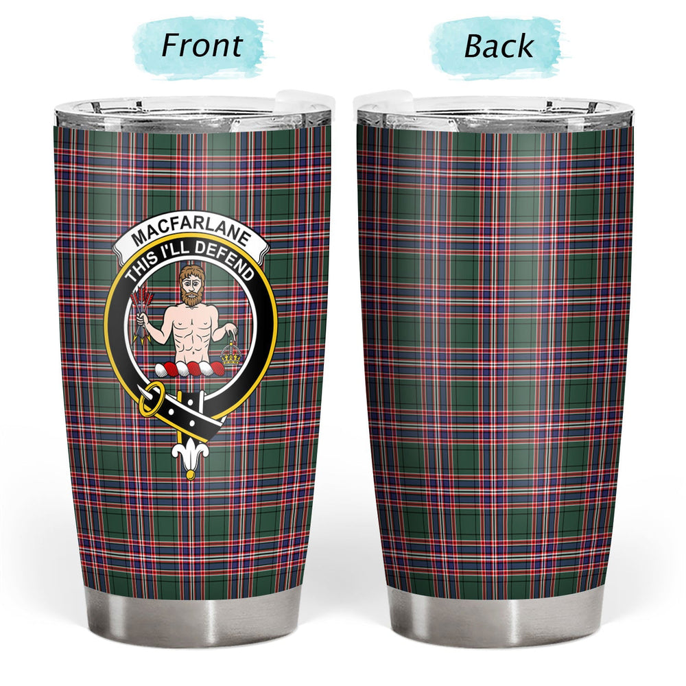Clan MacFarlane Hunting Modern Tartan Crest Tumbler HH14 Clan MacFarlane Tartan Today   