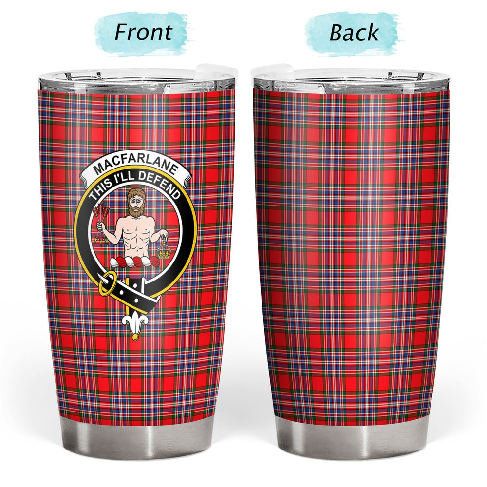 Clan MacFarlane Modern Tartan Crest Tumbler EJ55 Clan MacFarlane Tartan Today   