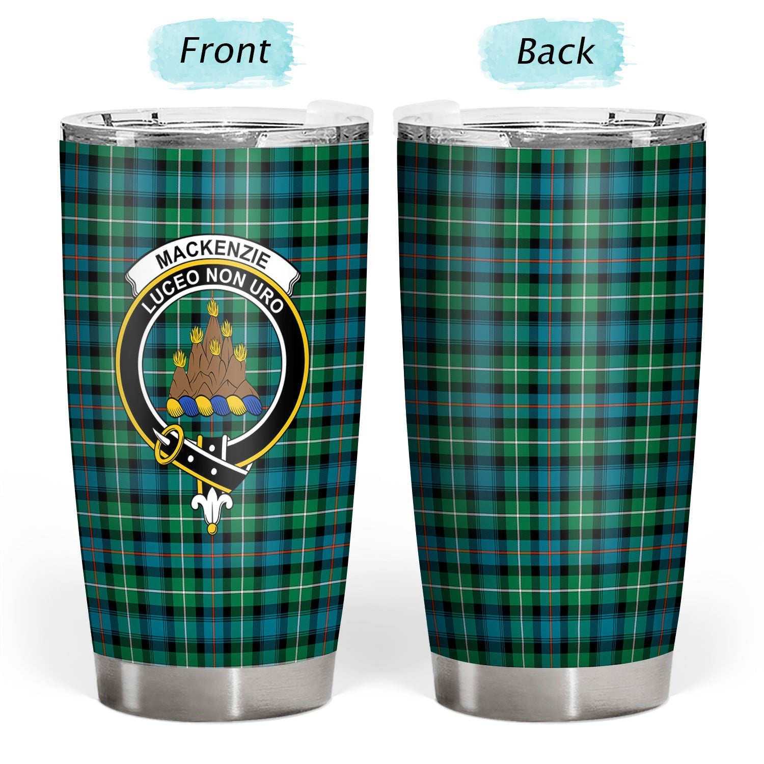 Clan MacKenzie Ancient Tartan Crest Tumbler JJ63 Clan MacKenzie Clan MacKenzie   