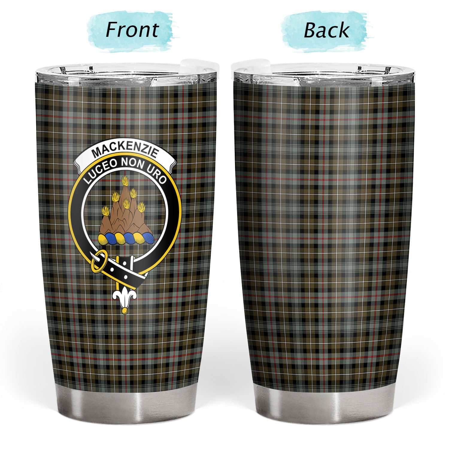 Clan MacKenzie Weathered Tartan Crest Tumbler XR29 Clan MacKenzie Clan MacKenzie   