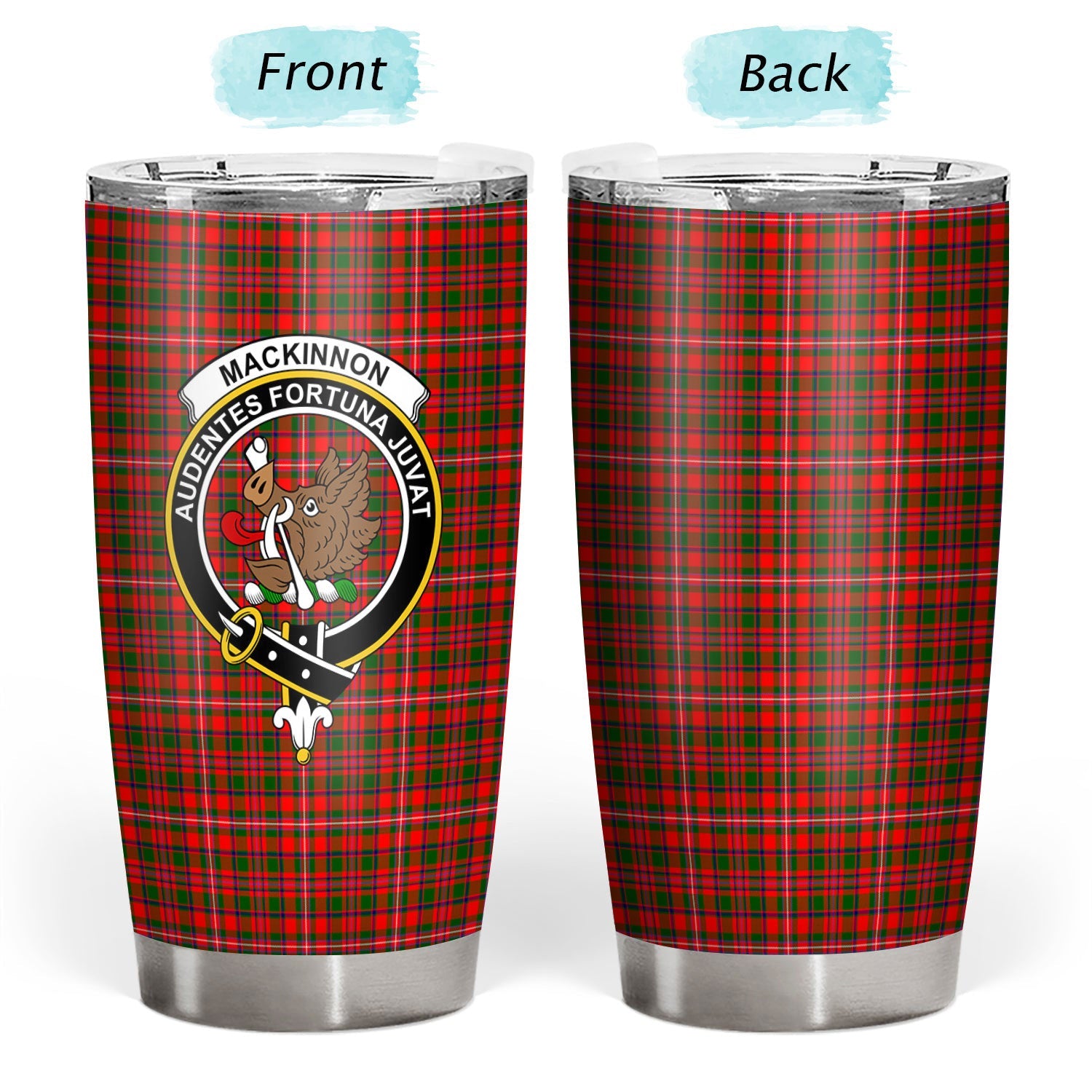 Clan MacKinnon Modern Tartan Crest Tumbler JH43 Clan MacKinnon Tartan Today   