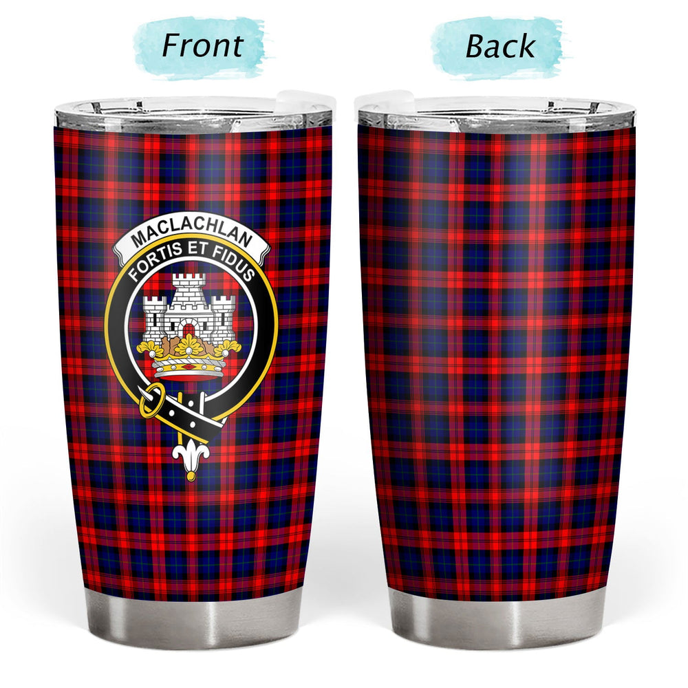 Clan MacLachlan Modern Tartan Crest Tumbler WS32 Clan Hall Tartan Today   