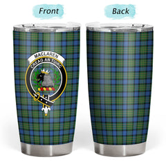 Clan MacLaren Ancient Tartan Crest Tumbler AC71 Clan Hall Tartan Today   