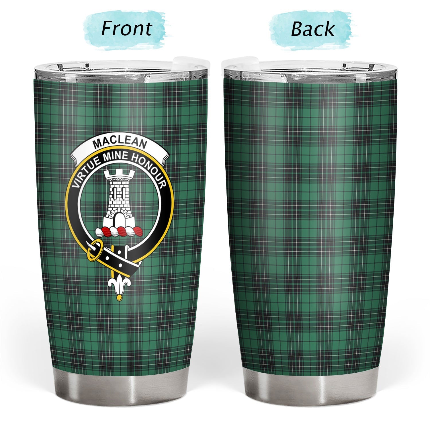 Clan MacLean Hunting Ancient Tartan Crest Tumbler ZT97 Clan Hall Tartan Today   