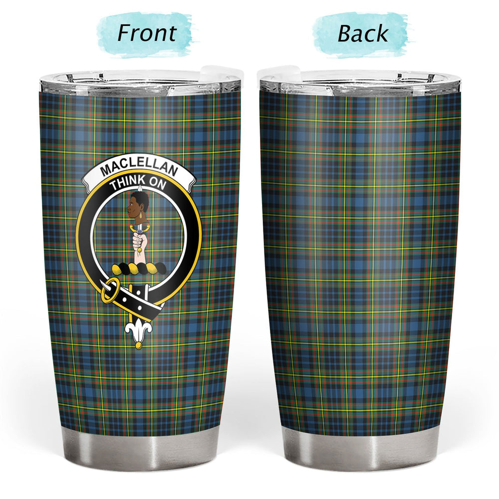 Clan MacLellan Ancient Tartan Crest Tumbler DH98 Clan Hall Tartan Today   