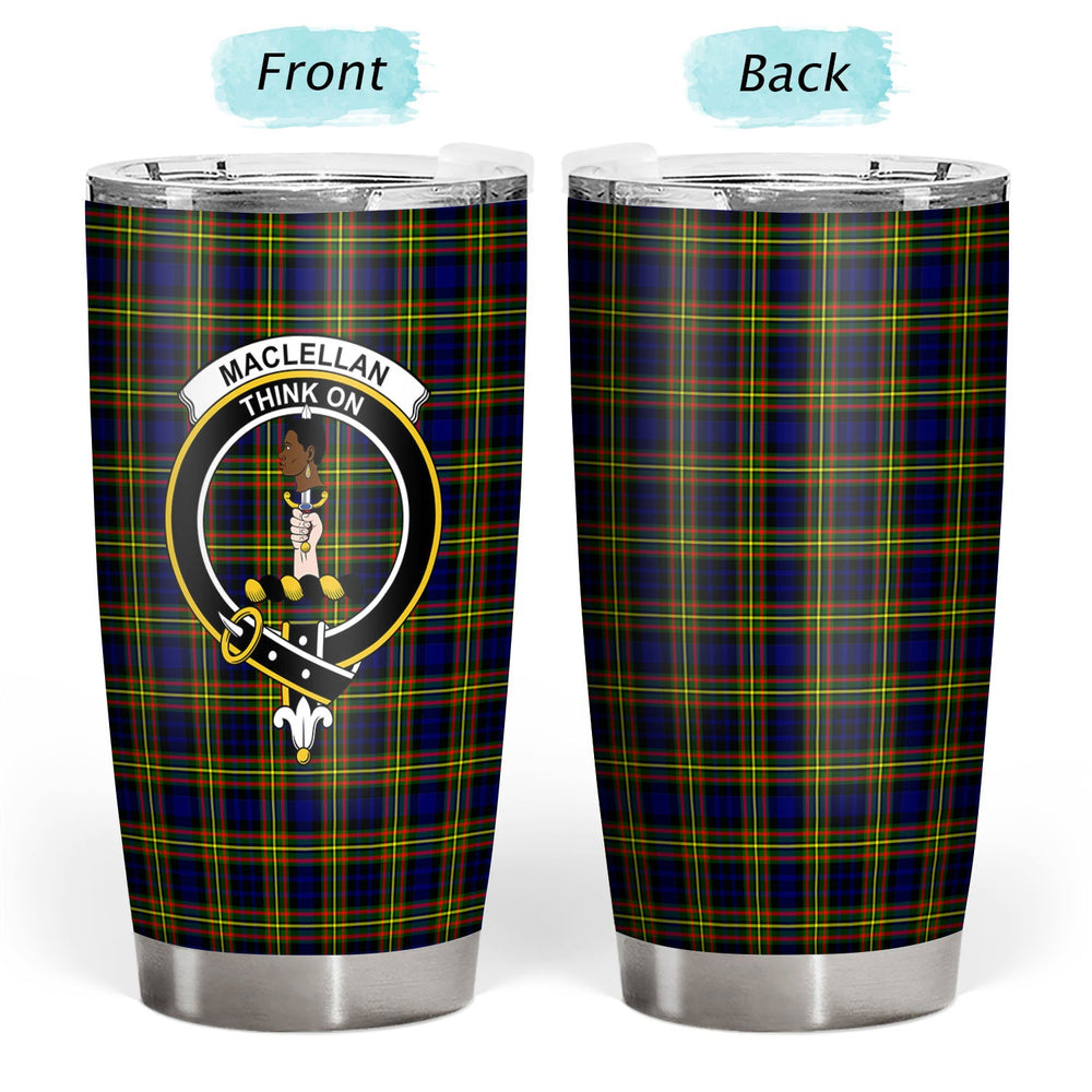 Clan MacLellan Modern Tartan Crest Tumbler FK36 Clan Hall Tartan Today   