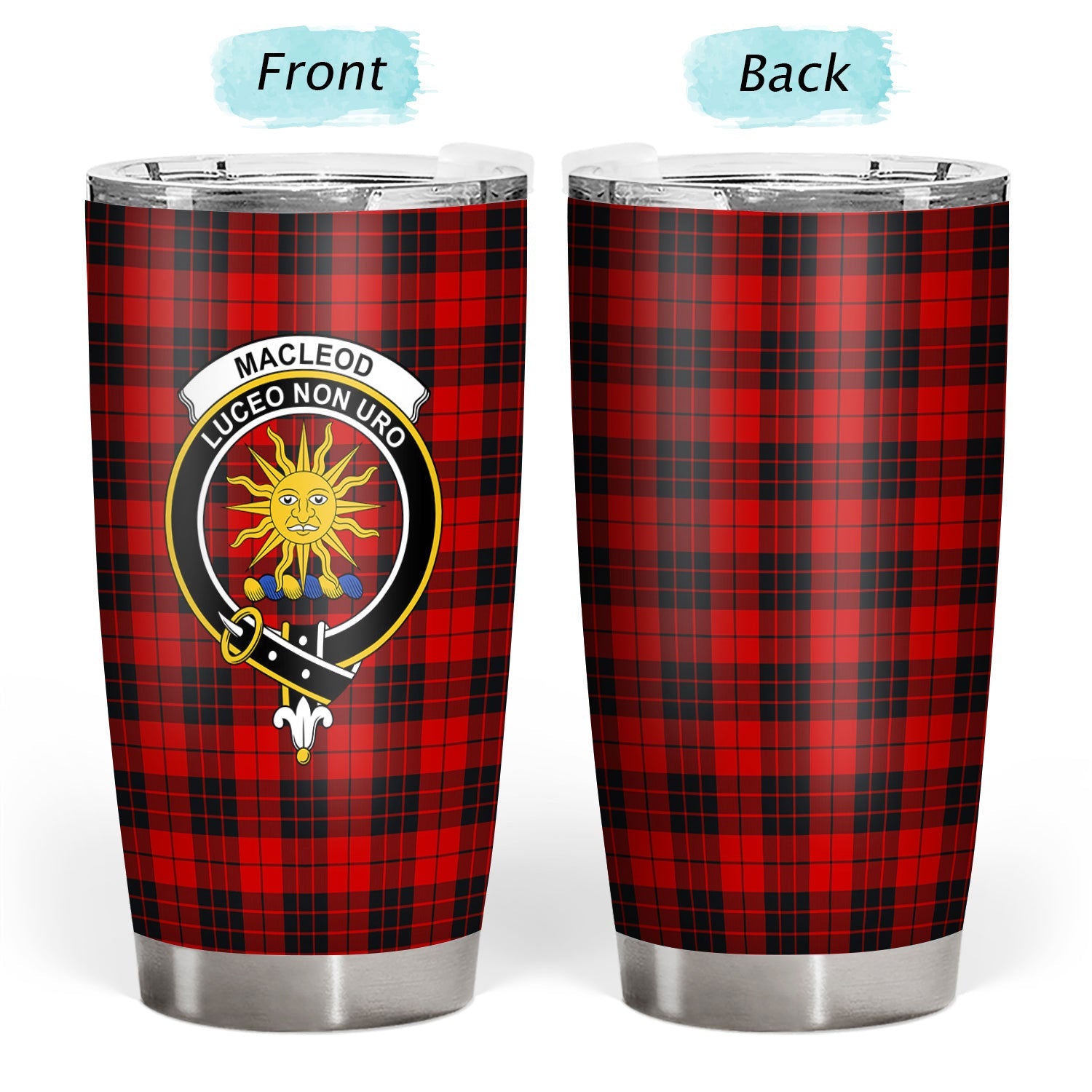Clan MacLeod of Raasay Tartan Crest Tumbler YH42 Clan Hall Tartan Today   
