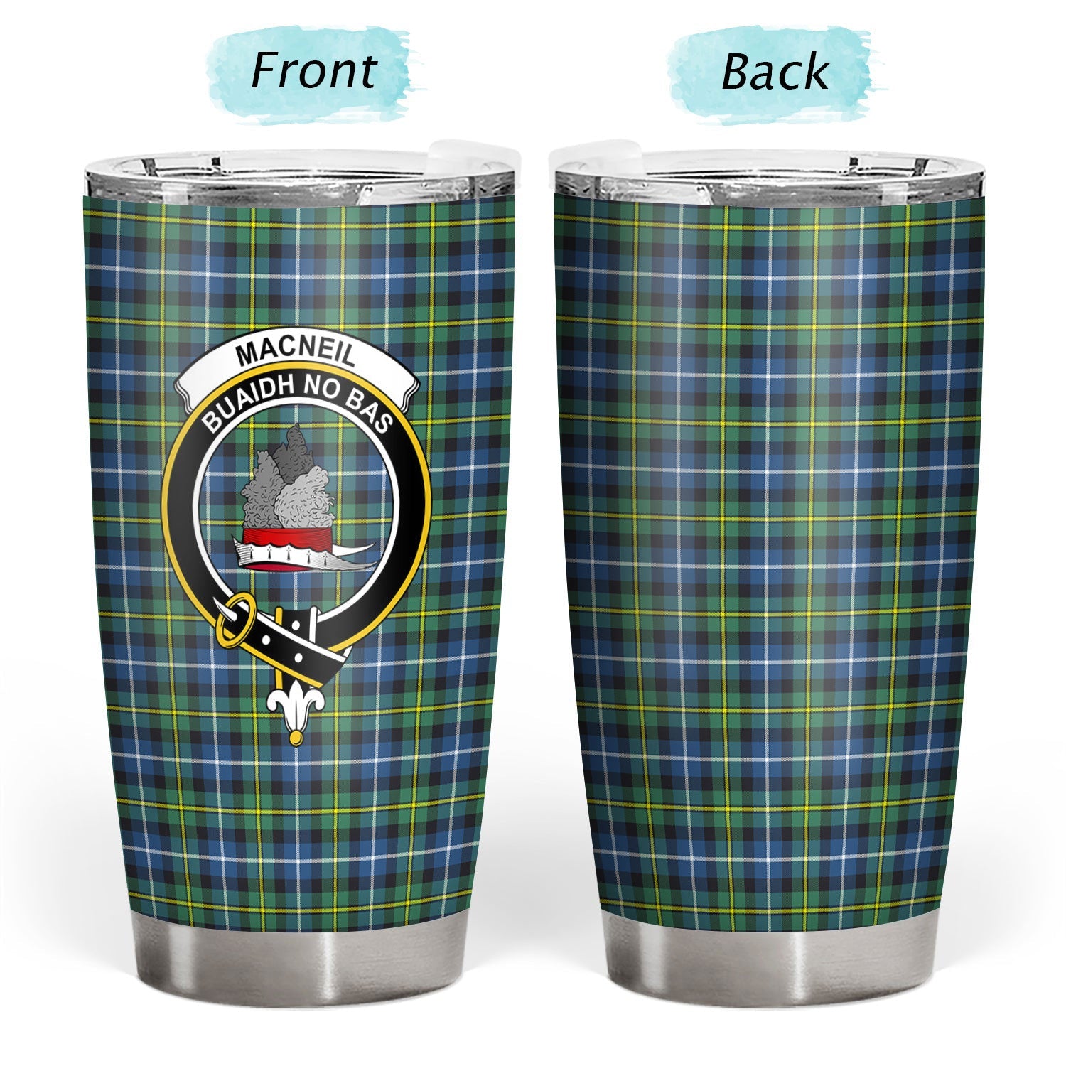 Clan MacNeil of Barra Ancient Tartan Crest Tumbler TZ91 Clan MacNeil / MacNeill Tartan Today   