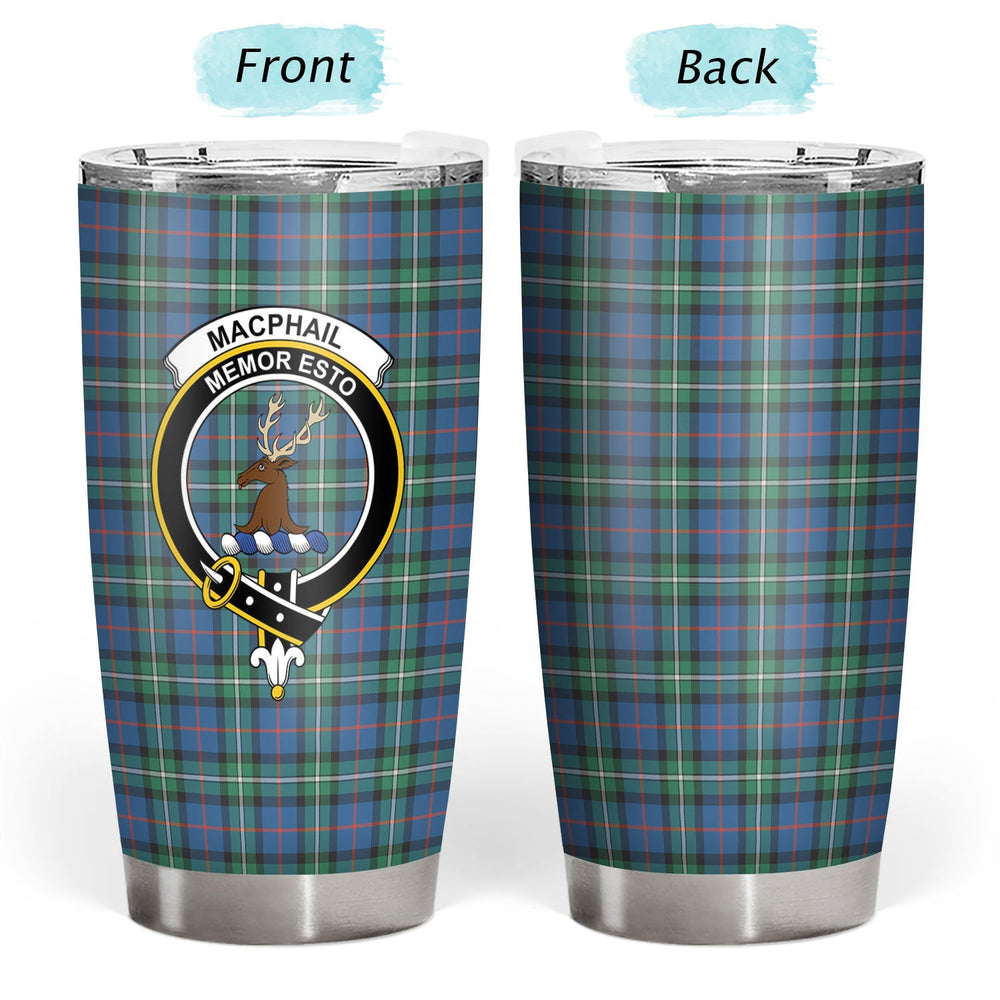 Clan MacPhail Hunting Ancient Tartan Crest Tumbler AK10 Clan MacPhail Tartan Today   