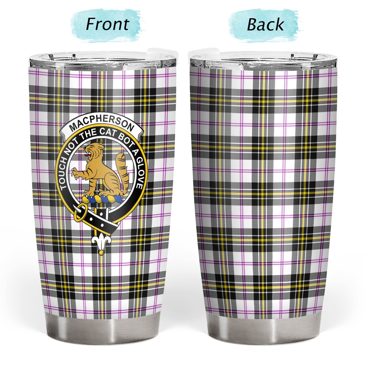 Clan MacPherson Dress Modern Tartan Crest Tumbler WM87 Clan MacPherson Tartan Today   
