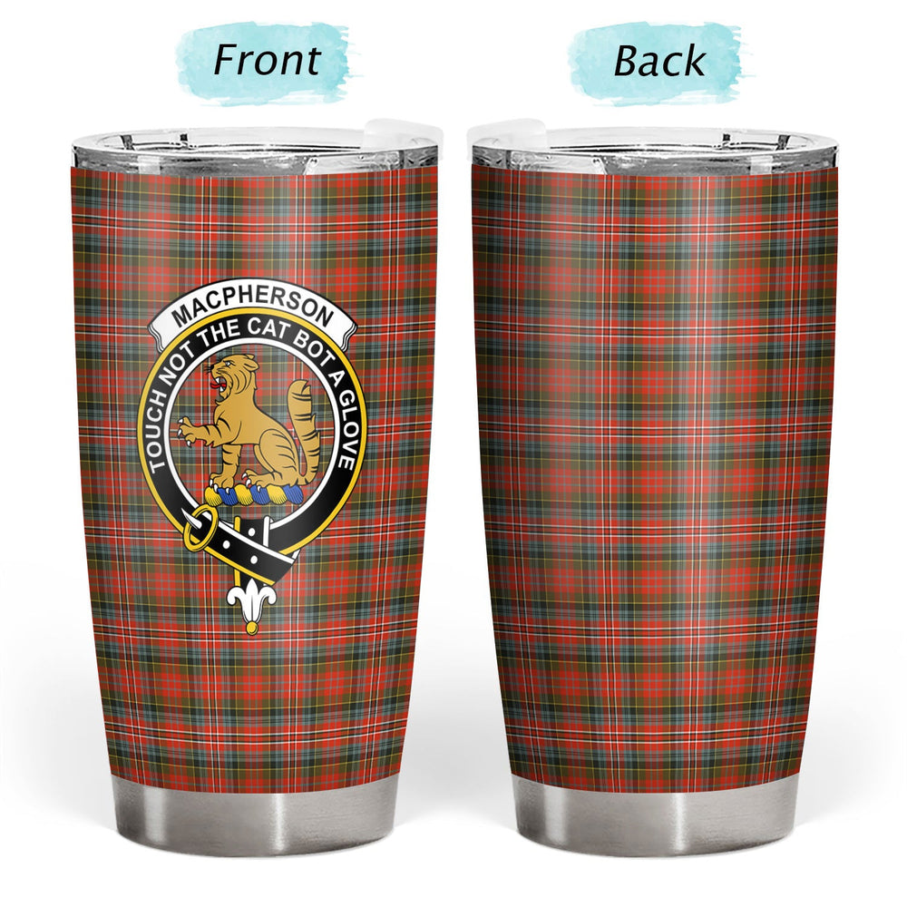 Clan MacPherson Weathered Tartan Crest Tumbler GD20 Clan MacPherson Tartan Today   