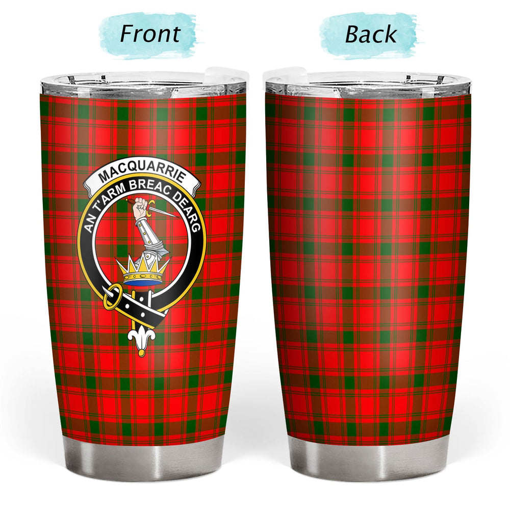Clan MacQuarrie Tartan Crest Tumbler YB76 Clan MacQuarrie Tartan Today   