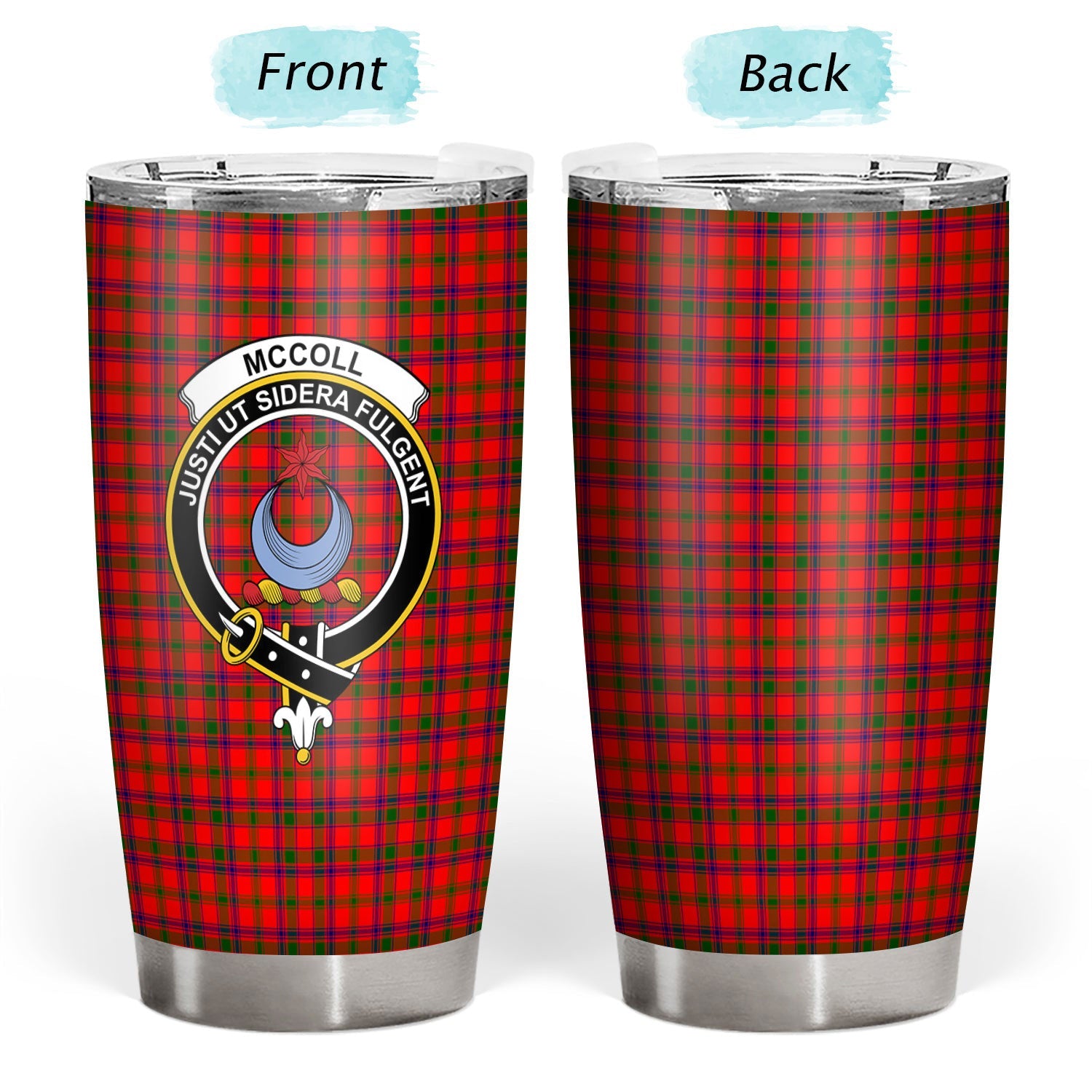 Clan McColl Tartan Crest Tumbler YK80 Clan Hall Tartan Today   