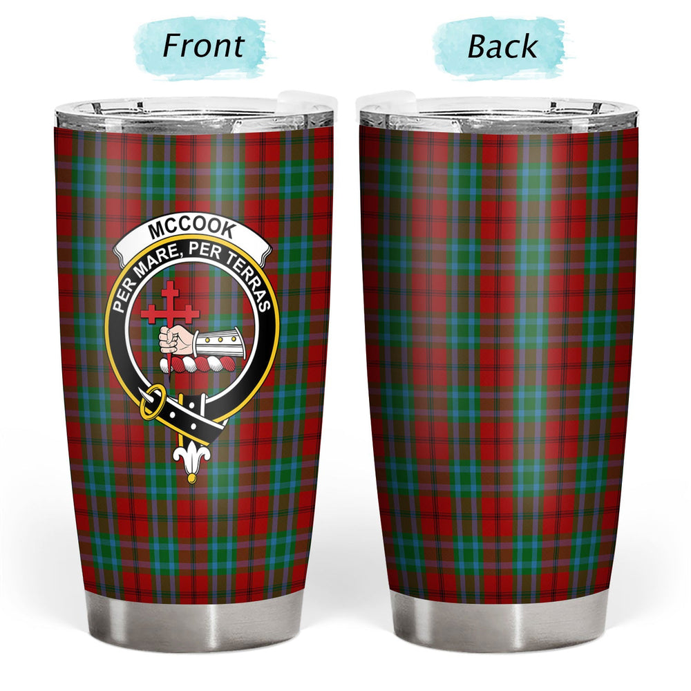 Clan McCook Tartan Crest Tumbler BD22 Clan Hall Tartan Today   