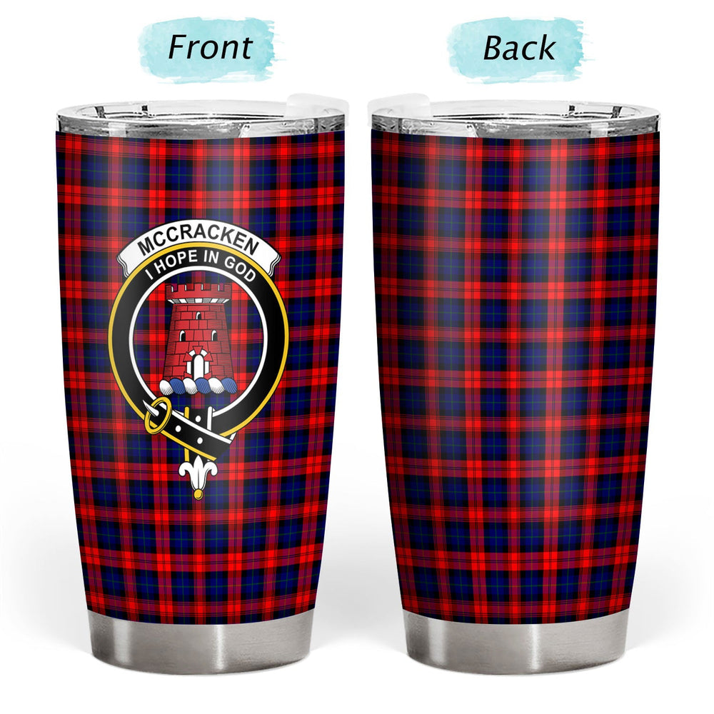 Clan McCracken Tartan Crest Tumbler SF55 Clan Hall Tartan Today   